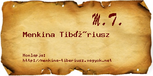 Menkina Tibériusz névjegykártya
